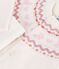 Ensemble b&eacute;b&eacute; en tricot &agrave; motif jacquard &eacute;cru/rose