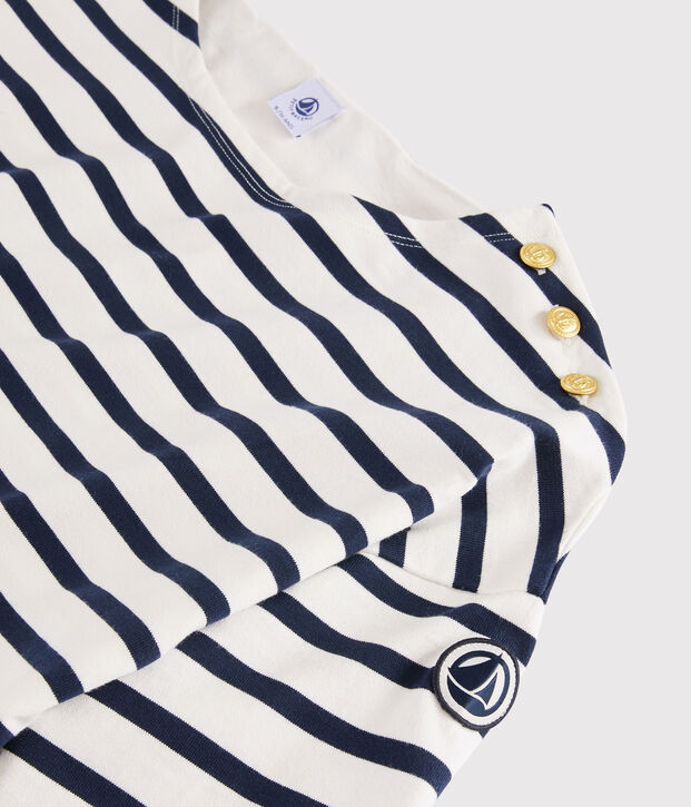 Marini&egrave;re volant&eacute;e Femme blanc/bleu