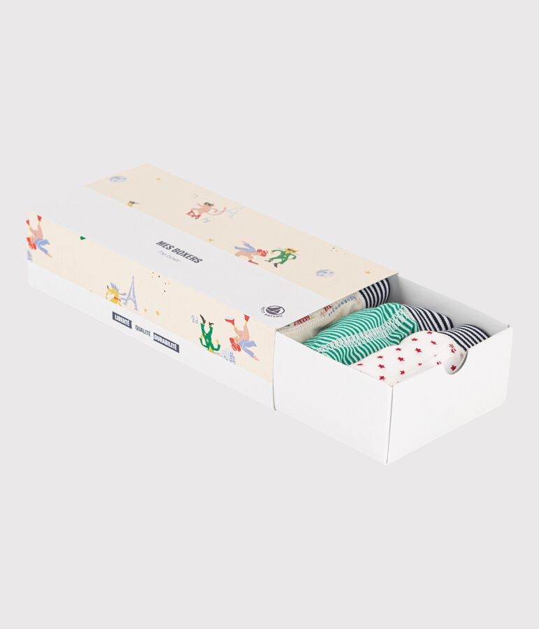 Lot de 5 boxers petit gar&ccedil;on en coton dont un phosphorescent variante 1