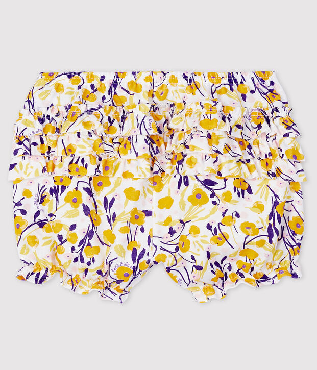 Culotte bloomer b&eacute;b&eacute; fille blanc/multicouleur