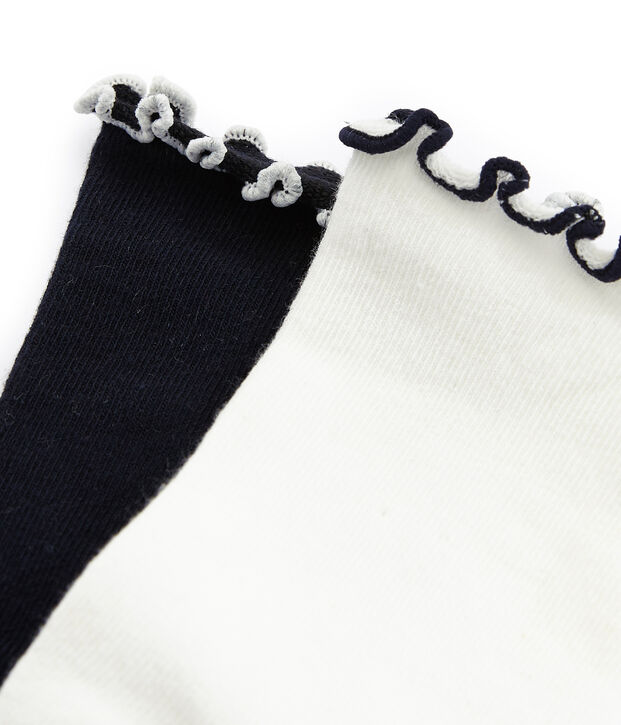 Lot de 2 paires de chaussettes enfant fille multicouleur