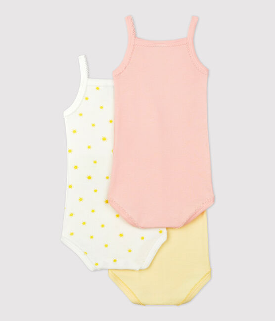 Lot de 3 bodies bretelles bébé en coton biologique variante 1