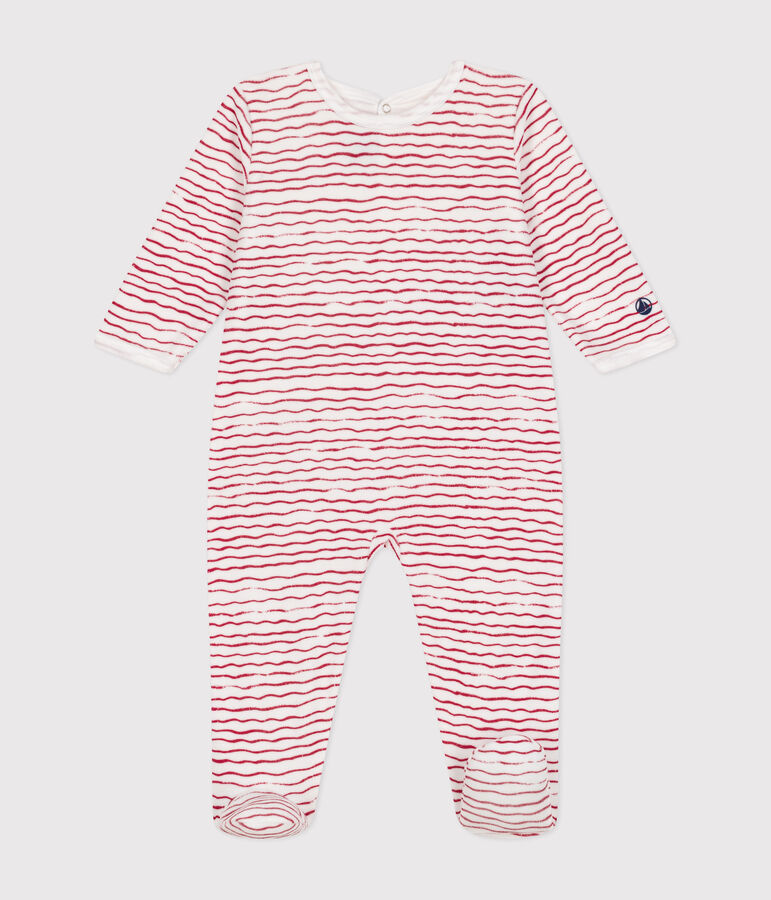 Dors bien en velours b&eacute;b&eacute; blanc ECUME/ CORRIDA