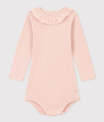 PETIT BATEAU - Body manches longues à collerette en coton bébé
