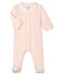 Dors bien bébé fille en velours rose FLEUR