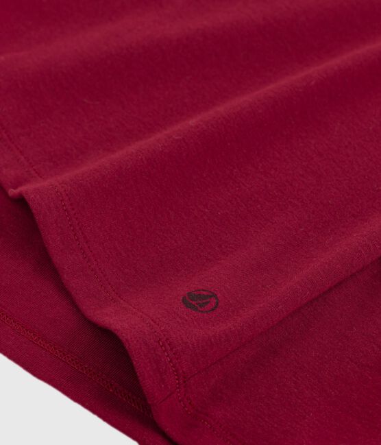 Tee-shirt femme l'iconique en coton manches courtes AMARANTE