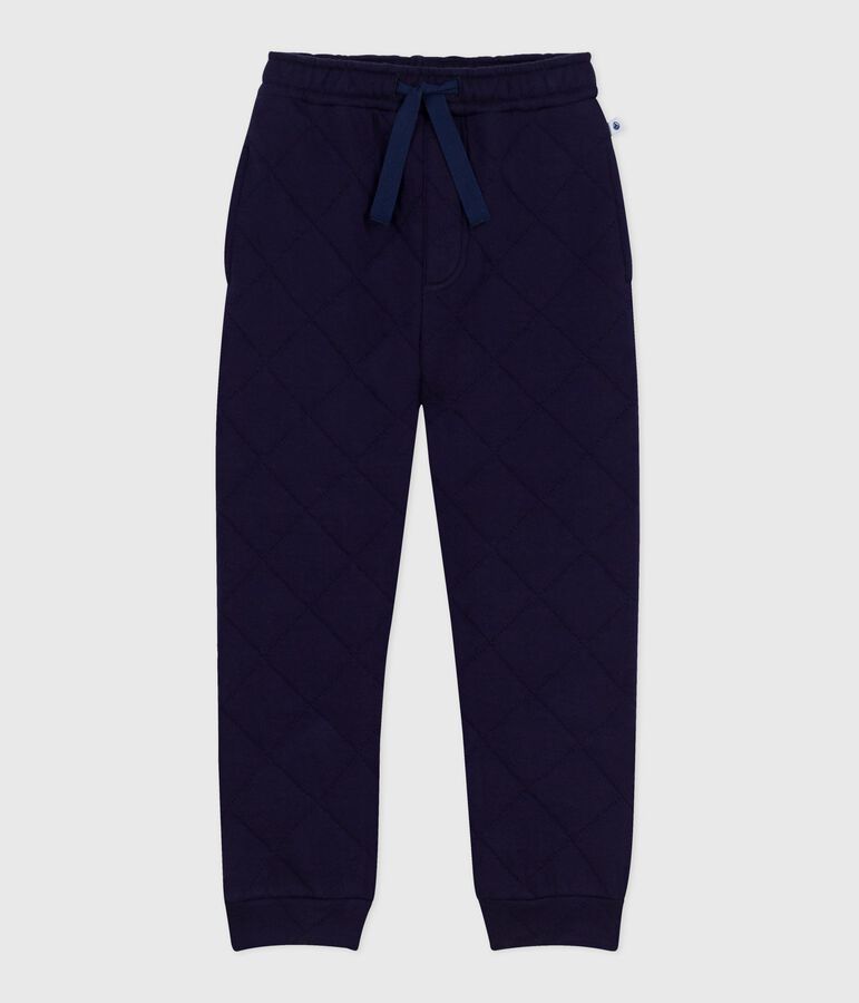 Pantalon de jogging enfant en coton uni bleu SOIR