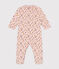 Pyjama en velours imprimé fleurs bébé rose SALINE/blanc MULTICO
