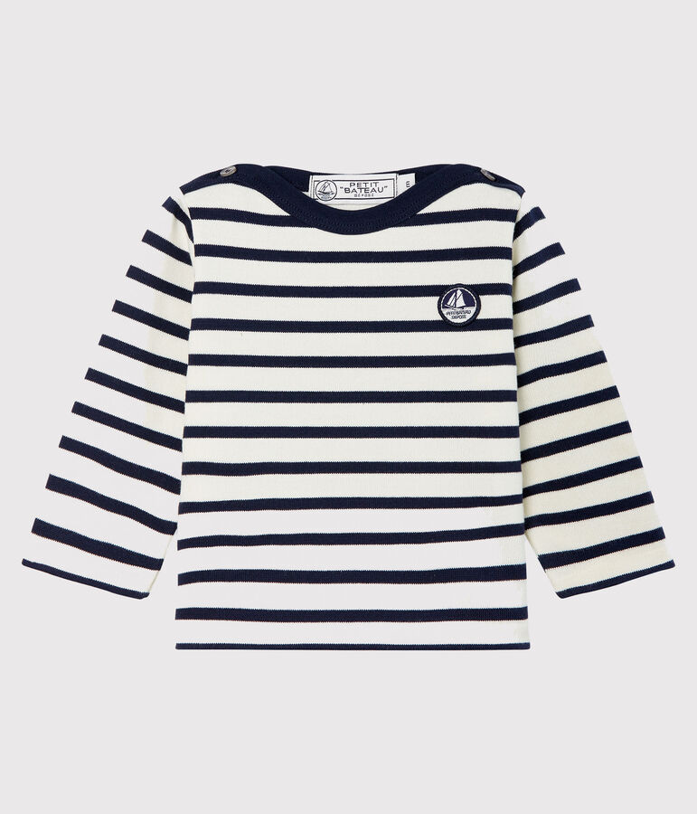 Marini&egrave;re iconique b&eacute;b&eacute; mixte beige COQUILLE/bleu SMOKING