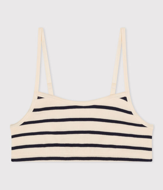 Soutien-gorge Brassière sans armatures Femme blanc AVALANCHE/bleu SMOKING