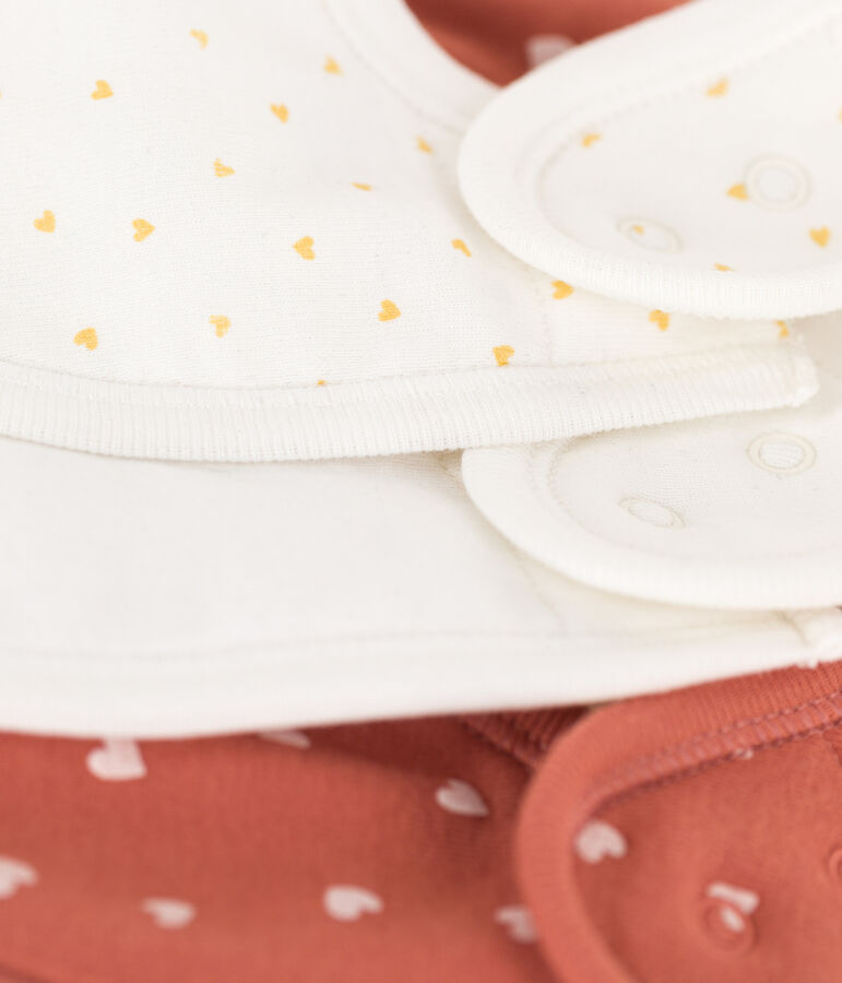 Lot de 3 bavoirs b&eacute;b&eacute; en coton multicouleur