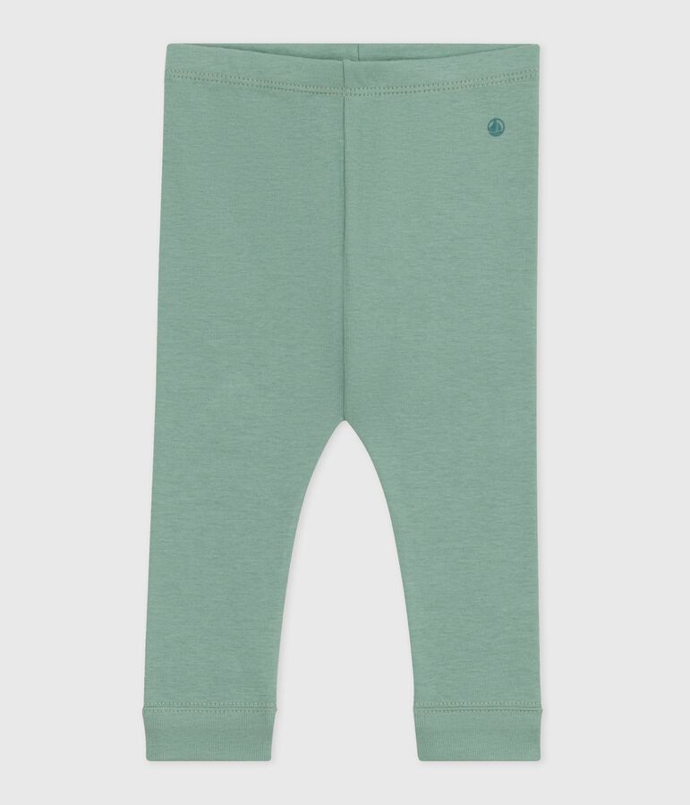 Legging b&eacute;b&eacute; en coton uni vert