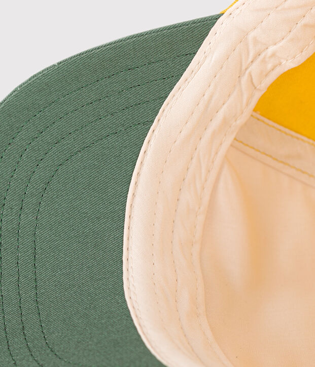 Casquette en coton b&eacute;b&eacute; jaune/multicouleur