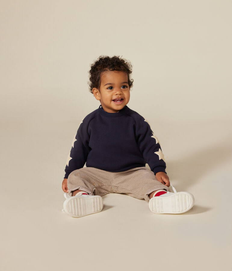 Sweatshirt en molleton b&eacute;b&eacute; bleu SMOKING