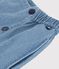 Jupe enfant courte en coton unie bleu DENIM CLAIR