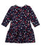 Robe imprimée bébé fille bleu SMOKING/blanc MULTICO CN