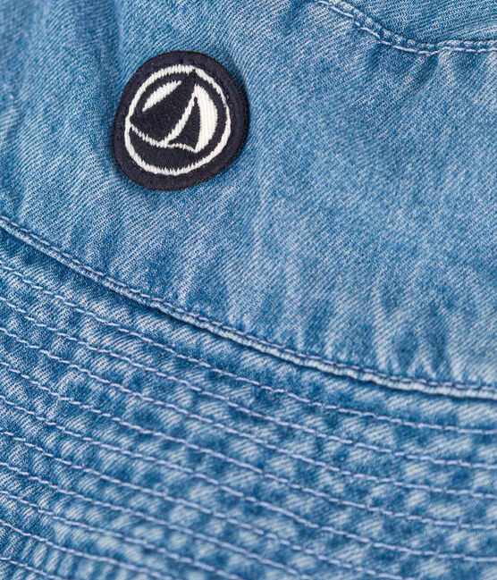 Bob en denim bleu à nouer bébé bleu DENIM CLAIR