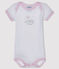 Body manches courtes bébé fille blanc ECUME/rose DOLL