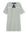 Robe manches courtes femme beige COQUILLE/vert SOUSBOIS