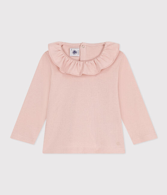 Blouse manches longues en coton bébé rose SALINE