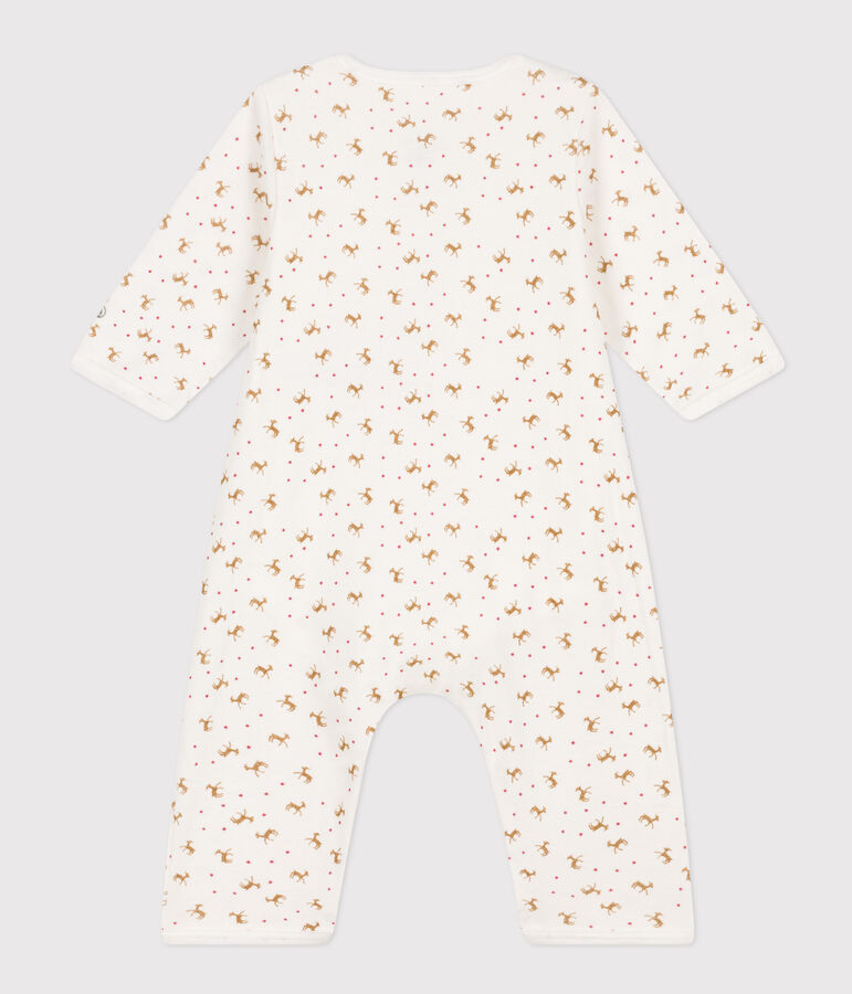 Bodyjama sans pieds b&eacute;b&eacute; en coton rouge MARSHMALLOW/blanc HARISSA