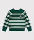 Pull enfant en laine et coton à rayures