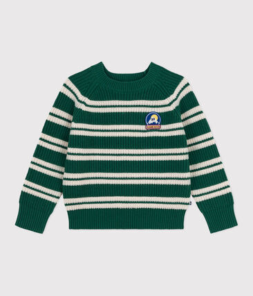 Pull enfant en laine et coton à rayures