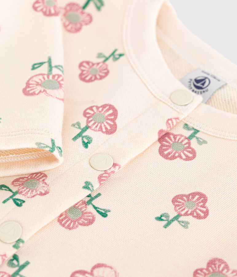 Cardigan en molleton enfant fille blanc AVALANCHE/ MULTICO