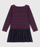 Robe rayée en coton épais et gaze de coton enfant fille LITTORAL CHINE/ STOP