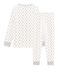 Pyjama petit garçon en tubique blanc MARSHMALLOW/blanc MULTICO