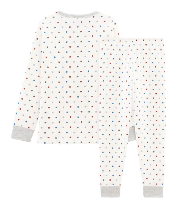 Pyjama petit gar&ccedil;on en tubique blanc/multicouleur