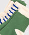 3 paires de chaussettes bébé en coton à rayures variante 1