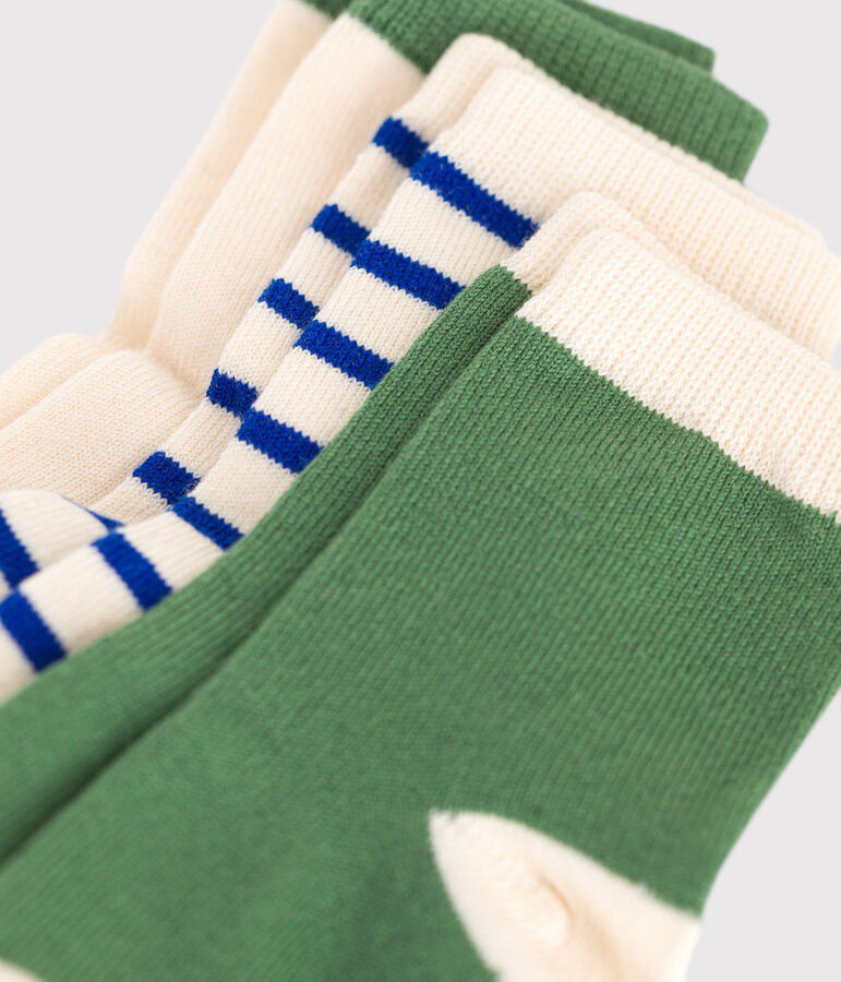 3 paires de chaussettes b&eacute;b&eacute; en coton &agrave; rayures variante 1