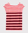 Tee shirt lin femme blanc MARSHMALLOW/rouge PEPS/ MEDIEVAL