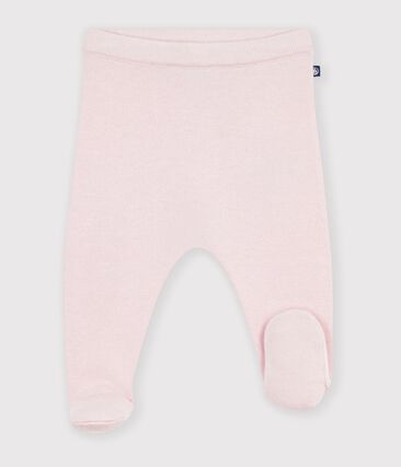 Pantalon bébé en tricot laine et coton uni