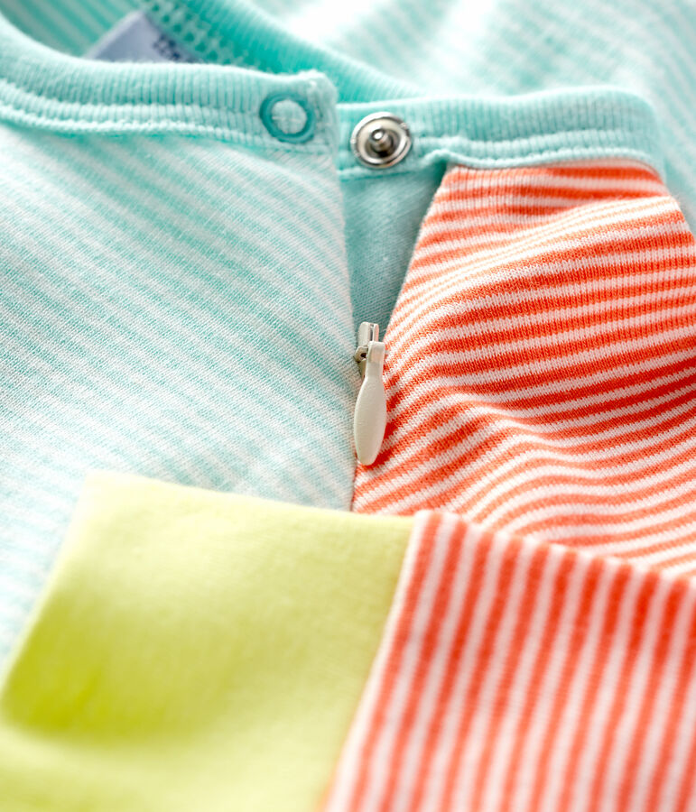 Dors bien sans pieds en c&ocirc;te orange/blanc