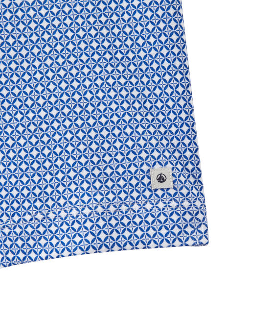 Pyjacourt garçon blanc ECUME/bleu PERSE