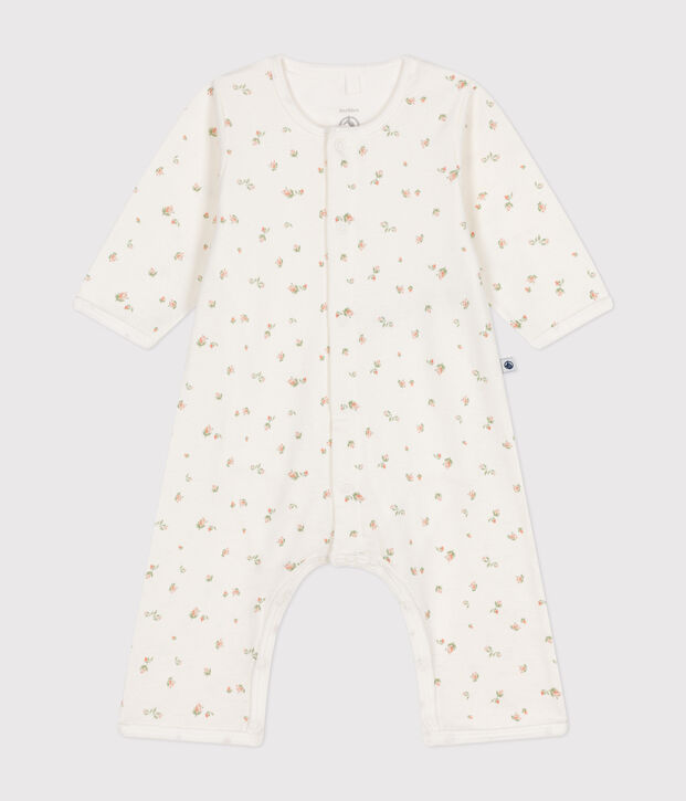 Bodyjama sans pieds en coton b&eacute;b&eacute; blanc/multicouleur