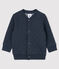 Cardigan en tubique bébé. bleu SMOKING