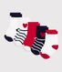 5 paires de chaussettes bébé rayures et cœurs