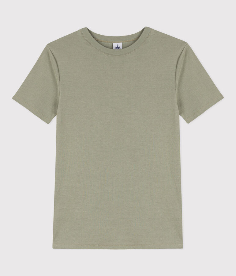 Tee-shirt L'ICONIQUE col rond en coton Femme vert MARECAGE