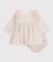 Robe b&eacute;b&eacute; en coton imprim&eacute; &agrave; fleurs &eacute;cru/multicouleur