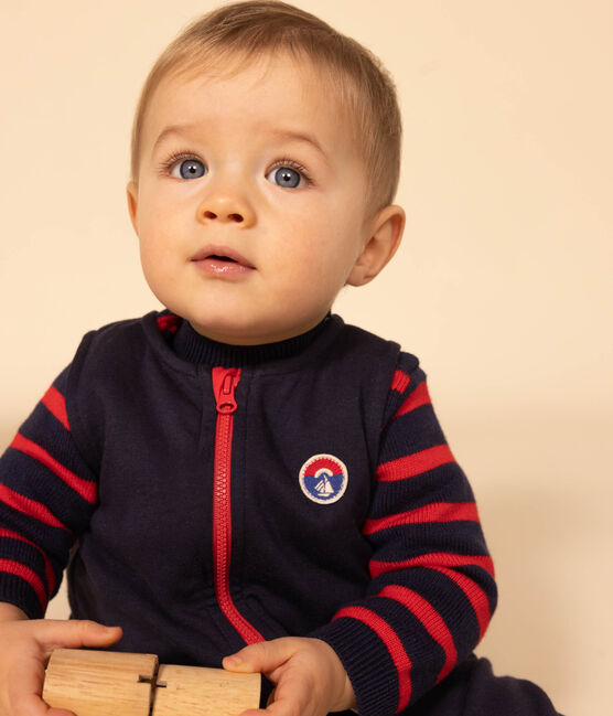 Pull en laine et coton rayé marinière bébé SMOKING/ CORRIDA