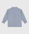 Veste enfant en coton &agrave; rayures bleu/blanc