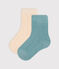 Lot de 2 paires de chaussettes unies en jersey de coton bébé variante 1
