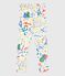 Legging enfant en coton imprim&eacute; blanc/multicouleur