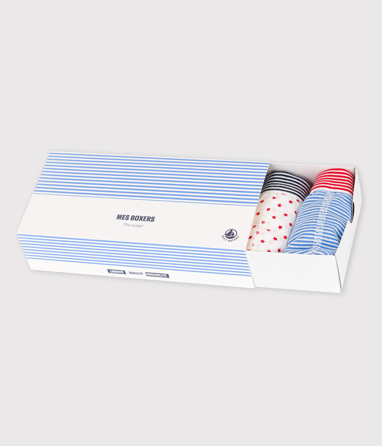 Lot de 5 boxers petit gar&ccedil;on en coton biologique multicouleur