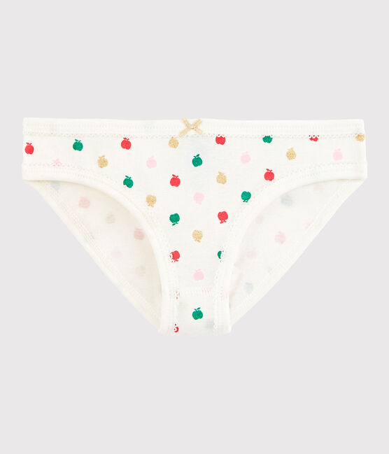 Culotte petite fille en coton blanc MARSHMALLOW/blanc MULTICO