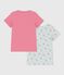 Lot de tee-shirts enfant en coton manches courtes imprimé fleuri variante 1