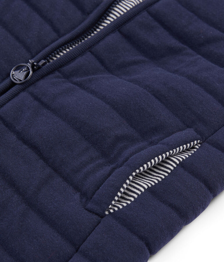 Blouson sans manche enfant mixte bleu